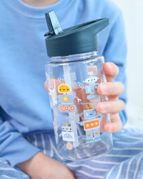 A little lovely company Παγούρι Tritan 450ml-Robots - Image 2