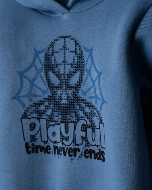 Παιδικό σετ φόρμας fleece μπλε-μαύρο Spiderman - Image 3