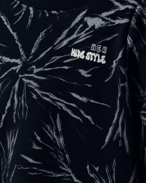 Παιδικό σετ φόρμας fleece μπλε σκούρο - Image 3