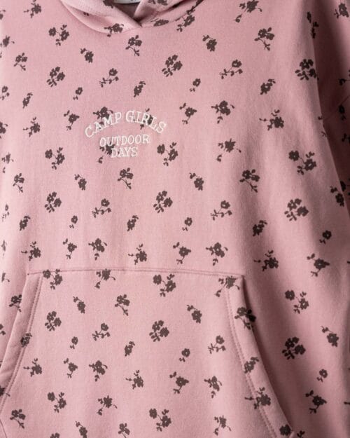 Παιδικό σετ fleece σάπιο μήλο-μόκα με κολάν Floral - Image 3