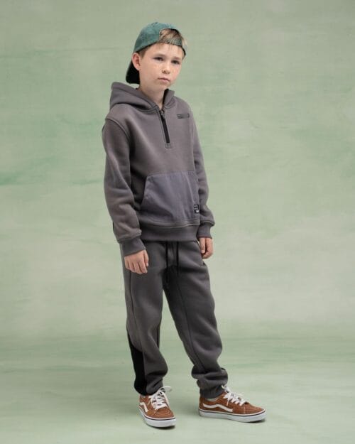 Παιδικό σετ φόρμας fleece ανθρακί - Image 2