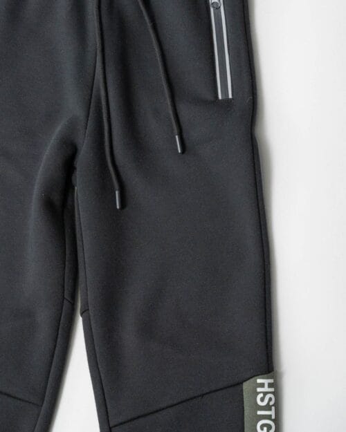 Παιδικό σετ φόρμας fleece μπεζ-μαύρο - Image 4