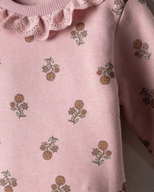 Βρεφικό σετ φόρμας fleece σάπιο μήλο Floral - Image 3