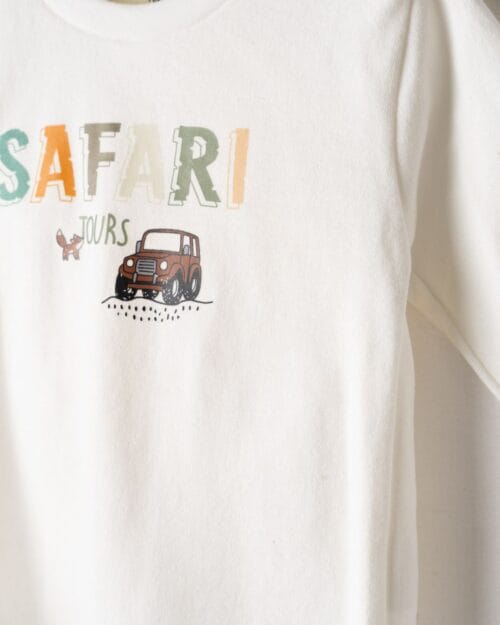 Βρεφικό σετ φόρμας μπεζ-καφέ με ζακέτα Safari (3 τμχ) - Image 5