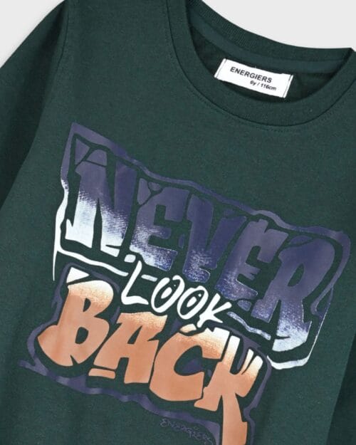 Παιδικό σετ φόρμας fleece κυπαρισσί-μπλε σκούρο Never Look Back - Image 3