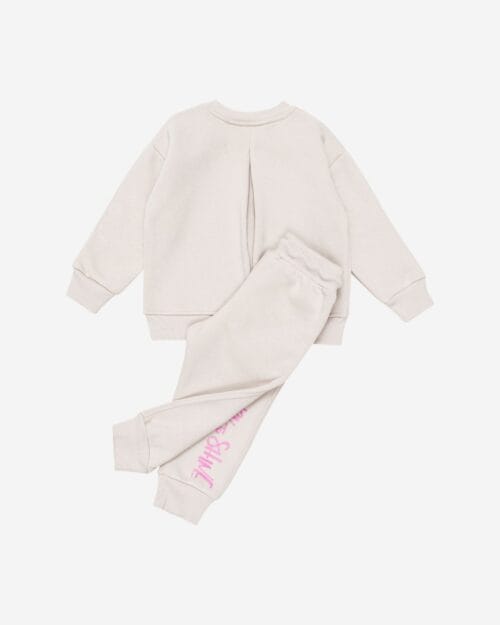 Παιδικό σετ φόρμας fleece μπεζ Minnie - Image 4