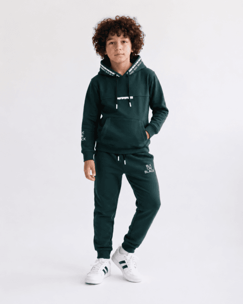 Παιδικό σετ φόρμας αχνούδιαστο κυπαρισσί Sport Wear - Image 4