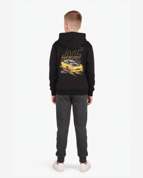 Παιδικό σετ φόρμας fleece μαύρο-ανθρακί Various prints - Image 6