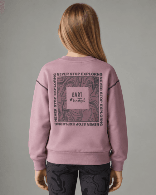 Παιδικό σετ fleece μωβ-ανθρακί με κολάν You art beautiful - Image 2