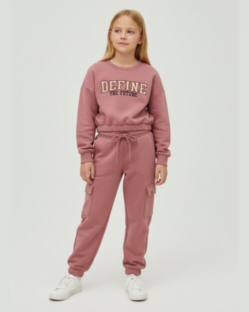 Παιδικό σετ φόρμας fleece total σάπιο μήλο Define - Image 2