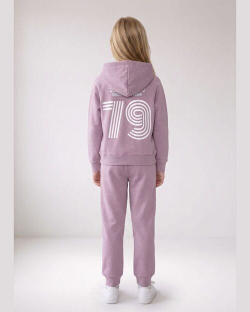 Παιδικό σετ φόρμας fleece μωβ San Diego - Image 4