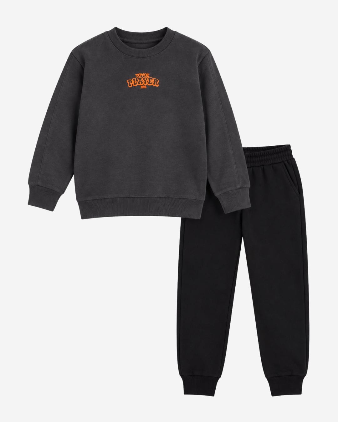 2664126B Παιδικό σετ φόρμας fleece ανθρακί-μαύρο σκούρο Ball chain - Image 1